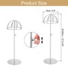 Unique Bargains Stainless Steel Adjustable Height Hat Stand Holder Wigs Display Rack - 2 of 4
