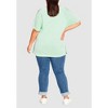 Avenue Women's Plus Size Crochet Cut Out Top - 4 of 4
