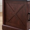 LIVAREEmlen Farmhouse Nightstand Rectangular Farmhouse End Table with Barn Door and Adjustable Storage Shelf for Living Room, Bedroom - 3 of 4