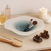 Modern Ripple Edge Glass Decorative Bowl for Coffee Table - Perfect Centerpiece Table Decorations and Home Decor Accents - 2", Blue & White - 3 of 4