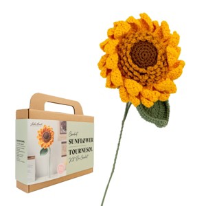 John Bead Sunflower Floral Crochet DIY Kit for Beginners - 1 of 4