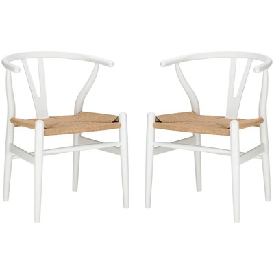 Set of 2 Alexa Weave Chair White - Poly & Bark