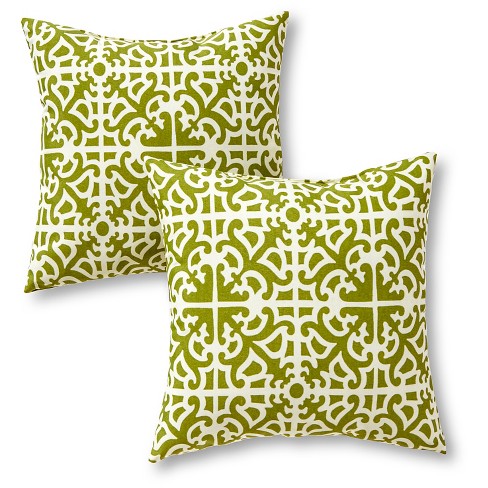20x13 2pk Rectangle Outdoor Indoor Outdoor Throw Pillows Yellow/green :  Target