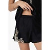 SilkSilky Women's Pure Silk Lace Flower Trim Pajama Set - 4 of 4