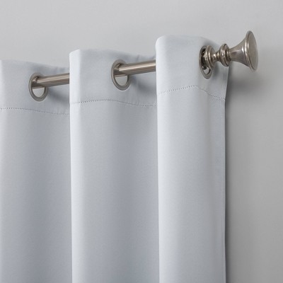 White 54" x 95" Blackout Polyester Grommet Curtain Panel