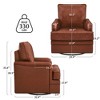 Arceso 17.9" 360° Swivel Sofa Chair,Genuine Leather and PVC Upholstery, 330lbs Max Load, Modern Accent Chair for Living Room - 2 of 4