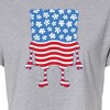 Women's - SpongeBob SquarePants - Silhouette Stars Stripes Cropped Graphic T-Shirt - 2 of 4