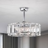 Warehouse Of Tiffany Luna 25" Crystal Shade Fandelier with Light and with Remote Control - 2 of 2