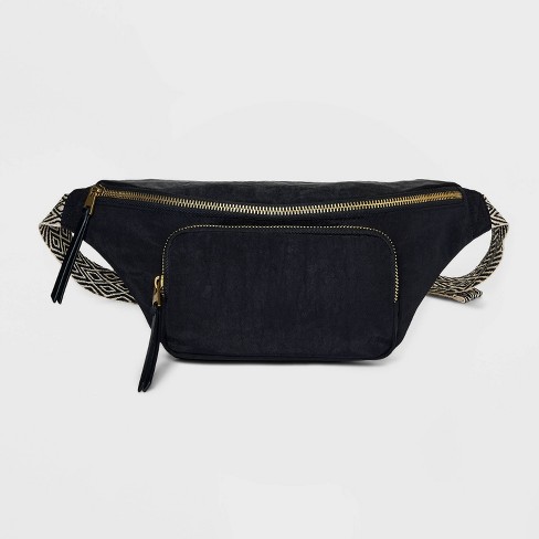 Juvale Fanny Pack, Genuine Sheep Leather Waist Bag Pouch With