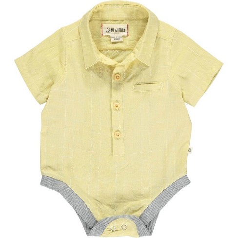 Boys Brown Madras Jasper Woven Onesie by Me & Henry