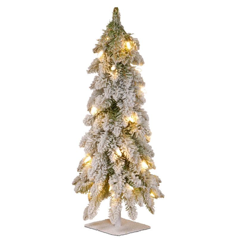 National Tree Company 24&#34; Snowy Down swept Artificial Christmas Tree 50ct Clear, 1 of 3