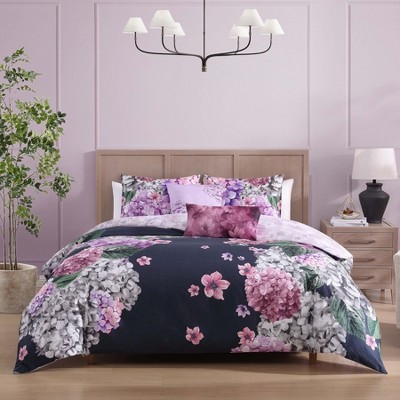 Bebejan Purple Bliss 100% Cotton 5 Piece Reversible Comforter Set