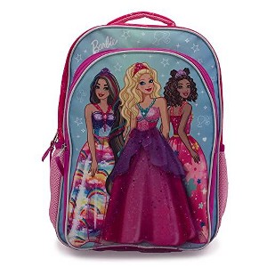 Barbie & Friends Cosplay Backpack, Girls Bookbag with Adjustable Shoulder Straps & Padded Back, 16â€ School Bag w/3D Skirt and Metallic Fabric Tiara. - 1 of 4