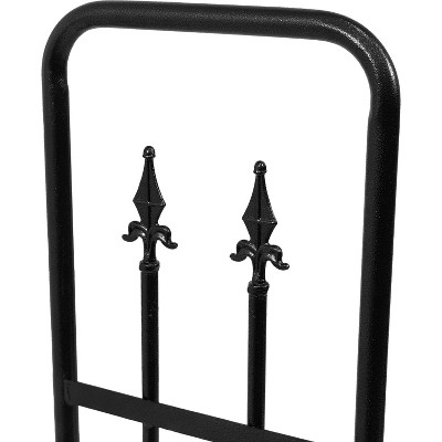 Black Powder-Coated Steel 6-Foot Decorative Firewood Log Rack