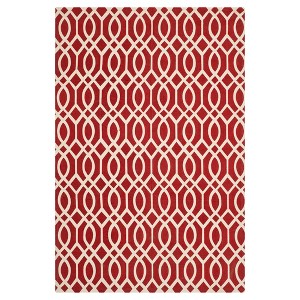 Riggs Area Rug - Coral/Ivory (5