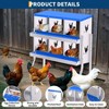 Chicken Nesting Box,6 Compartment Galvanized Steel Chicken Laying Boxes,Heavy Duty Rustproof Chicken Coop with Easy Egg Collection for Backyard Farms - 4 of 4