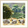 Amanti Art Sheep in Summer I by Melissa Wang Framed Wall Art Print - 3 of 4