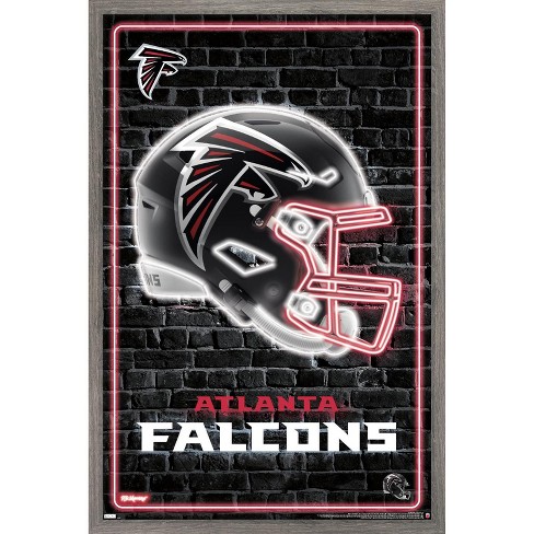 Trends International Nfl Atlanta Falcons - Neon Helmet 23 Framed Wall  Poster Prints Barnwood Framed Version 22.375' X 34' : Target