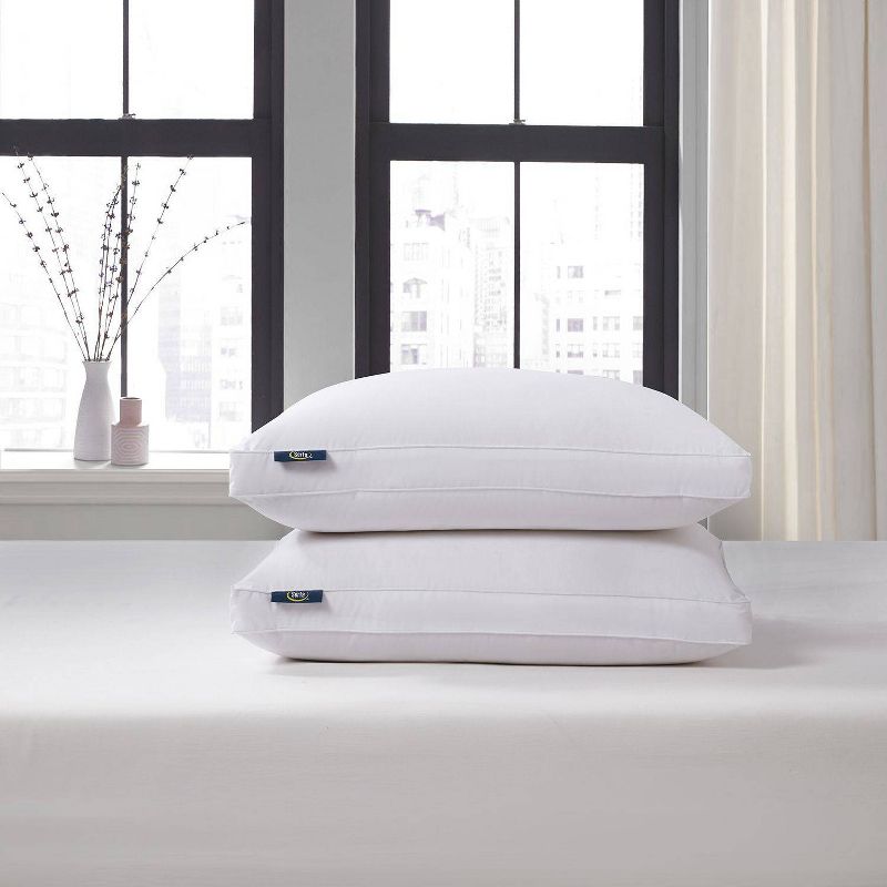 Serta Cotton Blend European Down Firm Bed Pillow, 1 of 5