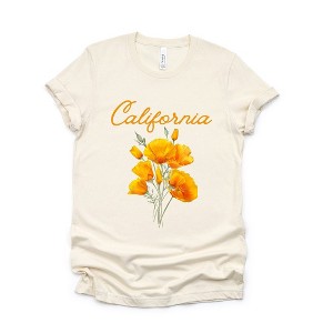 Simply Sage Market Women's California Flower Colorful Short Sleeve Graphic Tee - 1 of 3