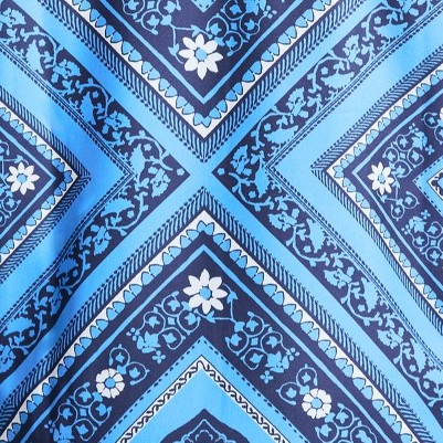 blue scarf print