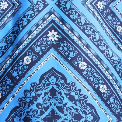 blue scarf print