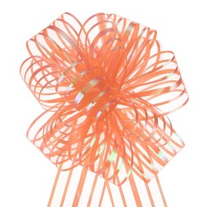 Unique Bargains Christmas Wedding Car Basket Gift Wrapping Big Organza Pull Bow 10 Pcs - 1 of 4