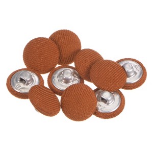 Unique Bargains Round Metal Sewing Cloth Covered Button 10 Pcs - 1 of 4