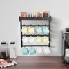 VEVOR Coffee Mug Holder Wall Mounted, 12 Movable Hooks Coffee Cup Hanger for Wall, Carbon Steel Mug Rack with Top Shelf, Matte Black - 2 of 4