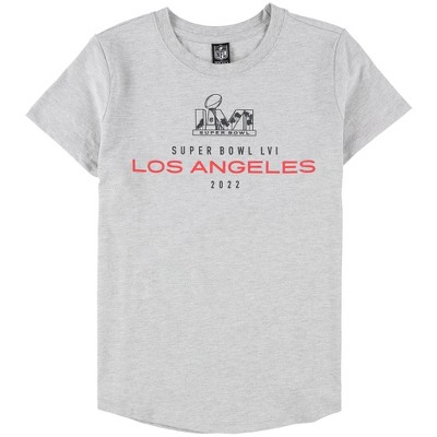 G-III Sports Womens Super Bowl LVI Graphic T-Shirt, Grey, Small