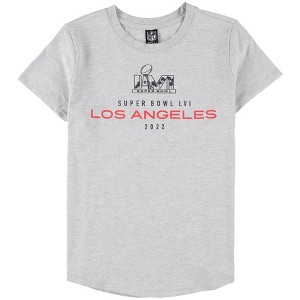 G-III Sports Womens Super Bowl LVI Graphic T-Shirt, Grey, Small - 1 of 2