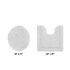 Lux Premium 100% Cotton Tufted Solid Reversible 2 Piece Bath Rug Set – Ultra-Soft, Water-Absorbent, Durable, Machine Washable Bathroom Rug - 2 of 4