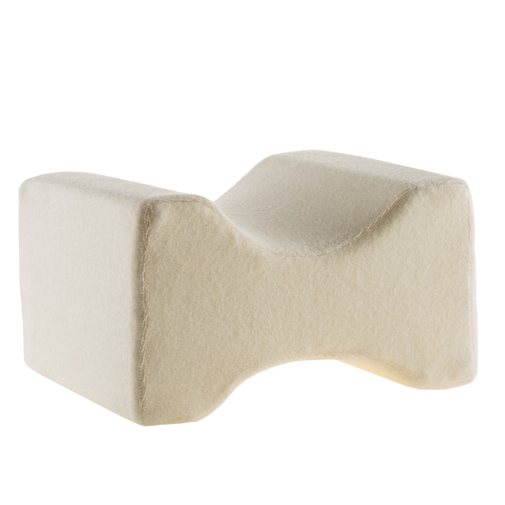 Photos - Pillow Bluestone Contoured Memory Foam Leg  - White: Firm Support for Restless Legs, Universal Sleeper 