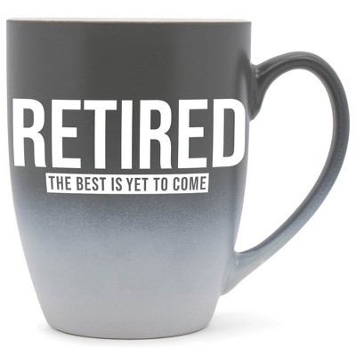 Elanze Designs Retired The Best Yet To Come Two Toned Ombre Matte Grey and White 12 ounce Ceramic Stoneware Coffee Cup Mug