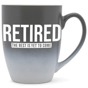 Elanze Designs Retired The Best Yet To Come Two Toned Ombre Matte Grey and White 12 ounce Ceramic Stoneware Coffee Cup Mug - 1 of 4