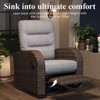 LayinSun Oversized Wicker Outdoor Swivel Glider Recliner Lounge Chair - 2 of 4