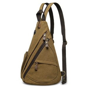 Unique Bargains Vintage Waterpoof Anti Theft Casual Crossbody Backpack - 1 of 4
