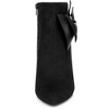 Allegra K Women's Pointy Toe Bow Decor Zip-Up Stiletto Heels Ankle Boots - 2 of 4
