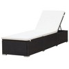 vidaXL Sun Lounger with Cushion Poly Rattan Brown - 2 of 4