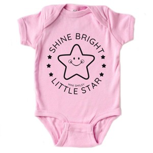 The Juniper Shop Mini Smiley Shine Bright Little Star Baby Short Sleeve Bodysuit - 1 of 4