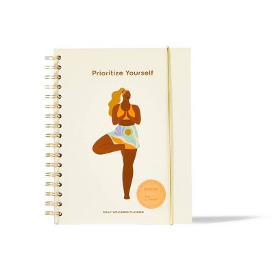 Undated Daily Wellness Planner 160pg 7"x9" Prioritize Yourself - Be Rooted