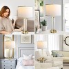 ROTTOGOON 22 inches Set of 2 Table Lamps, Modern Bedside Lamp with Touch Control, 3-Way Dimmable, USB Ports, Fabric Cream Shade, LED Bulbs Included - 4 of 4