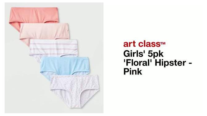 Girls&#39; 5pk &#39;Floral&#39; Hipster - art class&#8482; Pink, 2 of 5, play video