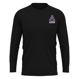 Albion College Adult Sport Long Sleeve Left Chest Logo, Athletic Heather - 1 of 4
