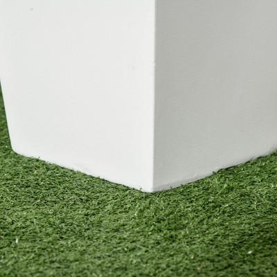 White MgO Tall Outdoor Planters with Drainage Holes, Set of 2