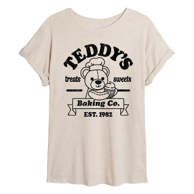 Women's - Instant Message - Teddys Baking Co Oversized Graphic T-Shirt
