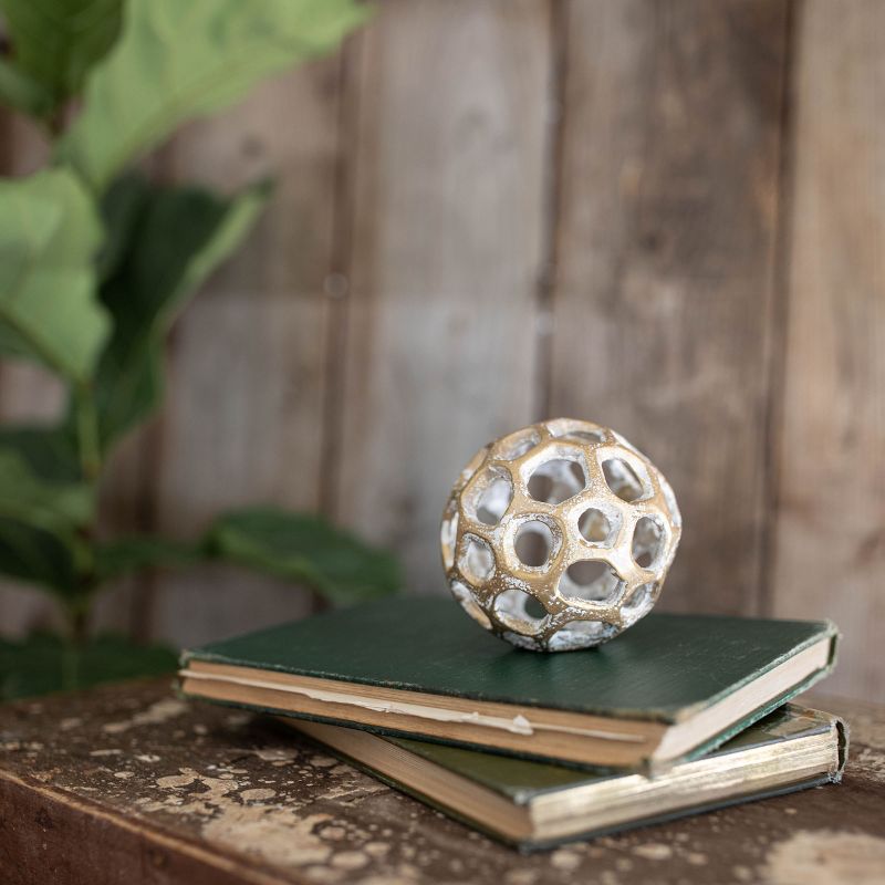 Brass Cast Iron Decorative Ball - Foreside Home & Garden, 4 of 7