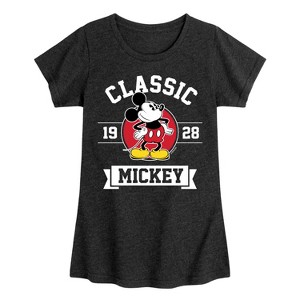 Girls' - Disney - Mickey Classic 1928 Fitted Short Sleeve Graphic T-Shirt - 1 of 4