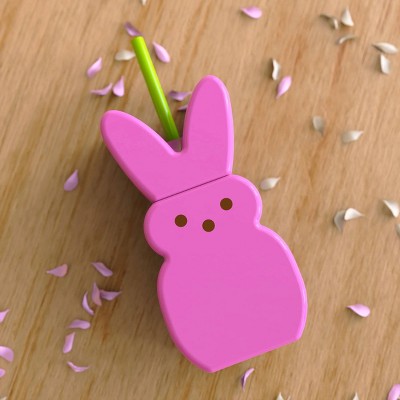 Zak Designs 14oz Peeps Bunny Tumbler Pink