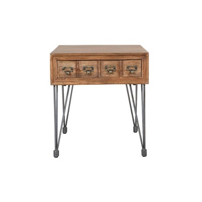 Jofran,American Vintage Solid Wood End Table with Apothecary Drawers